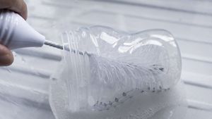 washing baby bottles