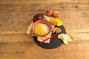 Mango-Banane-Apfel-Topping