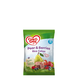 Pear & berries rice cakes