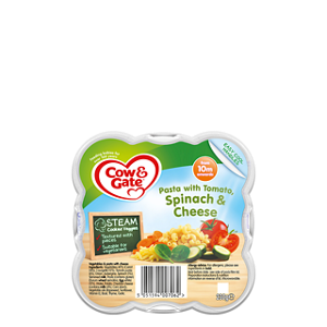 Pasta with tomato, spinach & cheese
