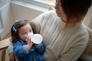 girl drinking milk