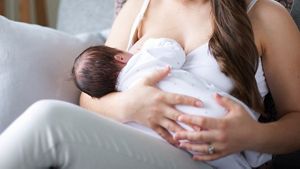 Breastfeeding Baby On Couch
