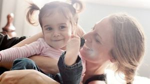 Mum And Daughter Having Fun