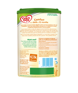 Cow Gate Comfort Milk 800g Colic Constipation C G Baby Club
