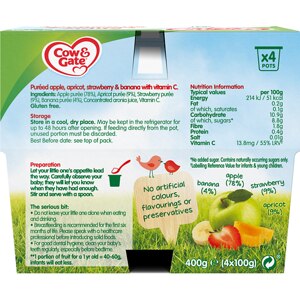 Apple, apricot & strawberry pots