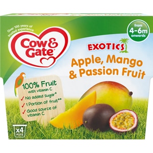 Apple, mango & passion fruit pots
