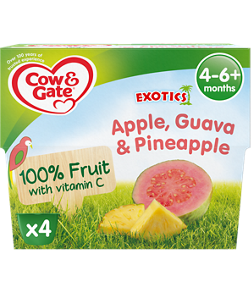 Apple, guava and pineapple pots