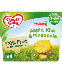 Apple, kiwi and pineapple pots