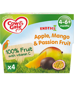 Apple, mango and passion fruit pots