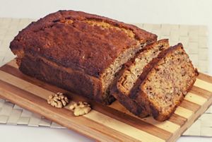 Banana bread with walnuts