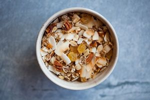 Breakfast Muesli with toasted coconut, seeds and nuts