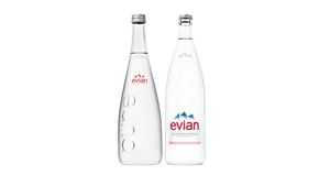 Bouteille d'evian en verre Bouteille d'evian en verre